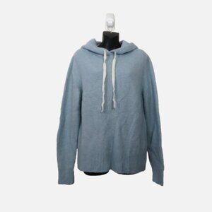 Boden size 10 Alpaca Blend Knit Hoodie Sweater Baby Blue